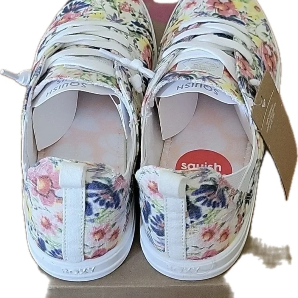 Roxy Floral Sneakers Casual Shoes Sizes 7.5 - Picture 7 of 8